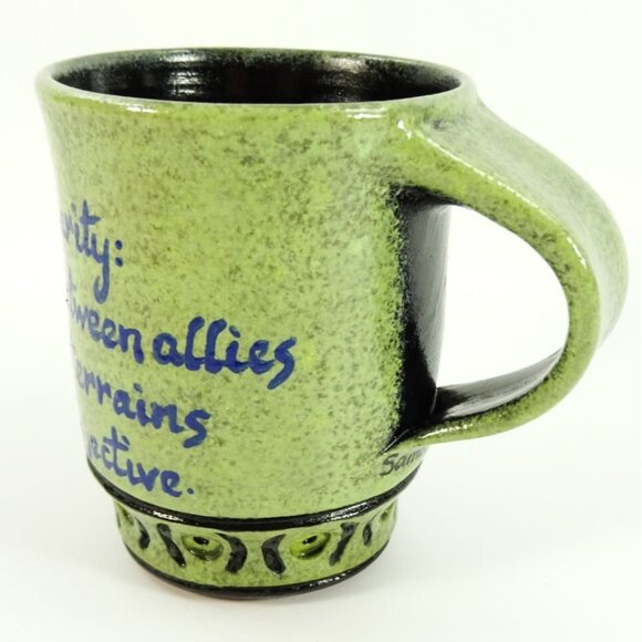 Gayle Fairchild Mug Studio Pottery Green Solidarity Unity Peace Samora Machel - Picture 4 of 10